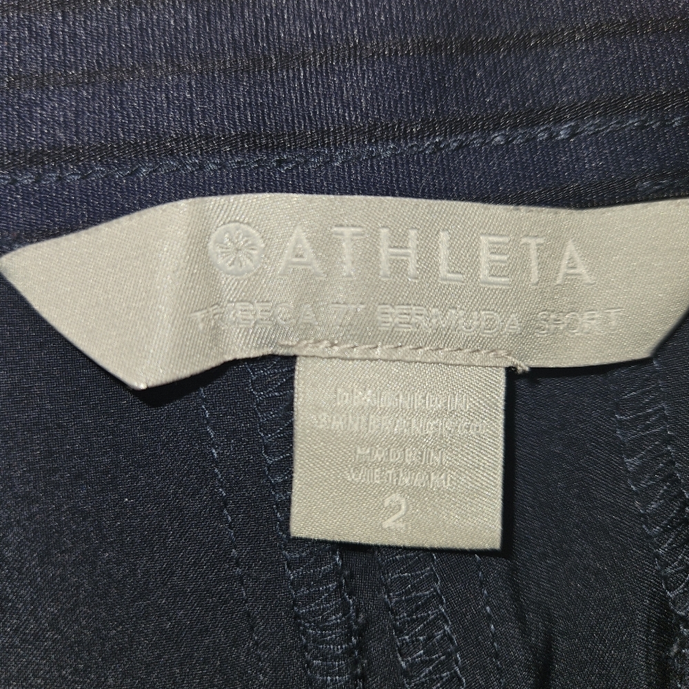 Athleta Tribeca 7 Inch Bermuda Shorts Womens Size 2 Navy Blue - Picture 6 of 9